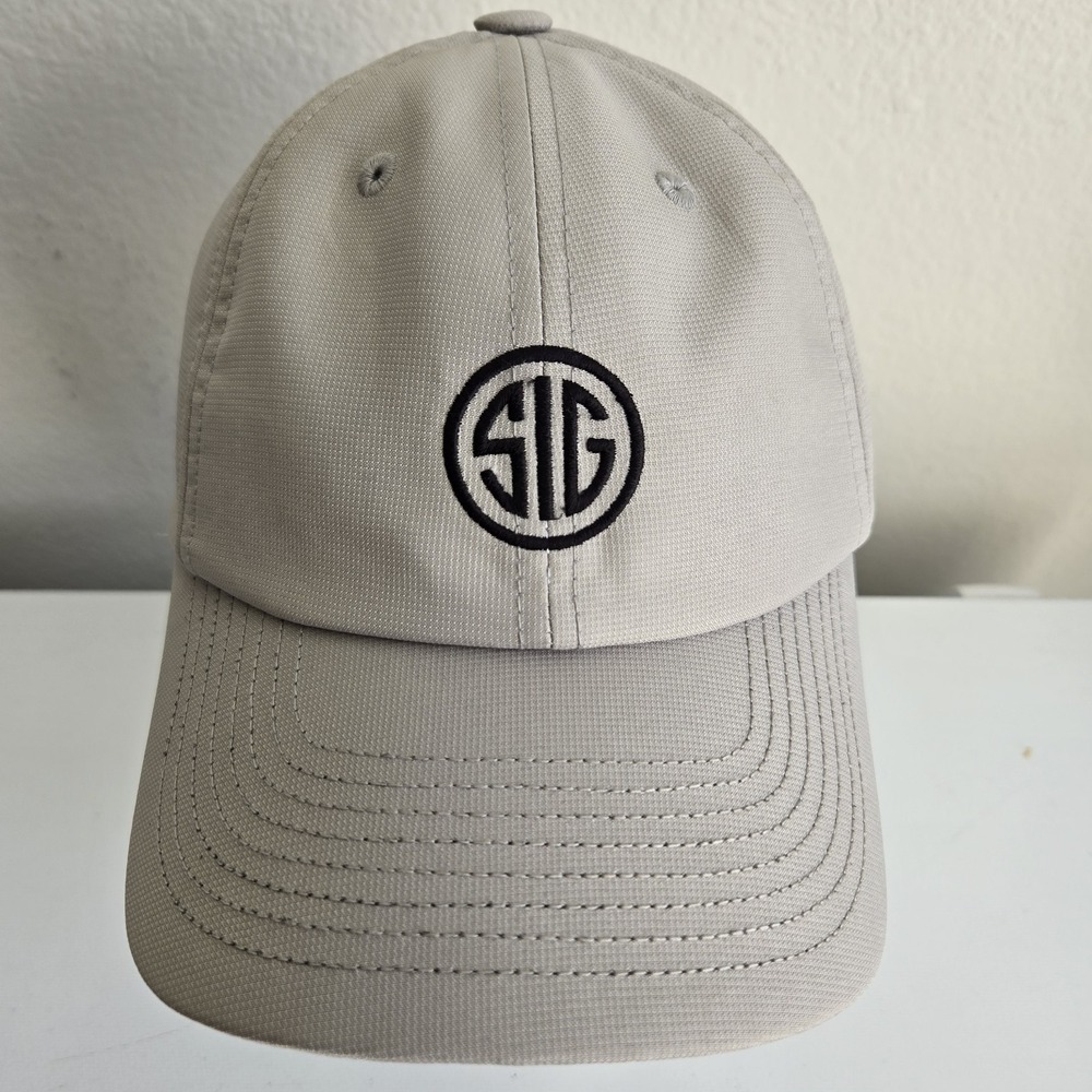 Sig Sauer Gray Adjustable Strapback Dad Hat Cap 221B Tactical